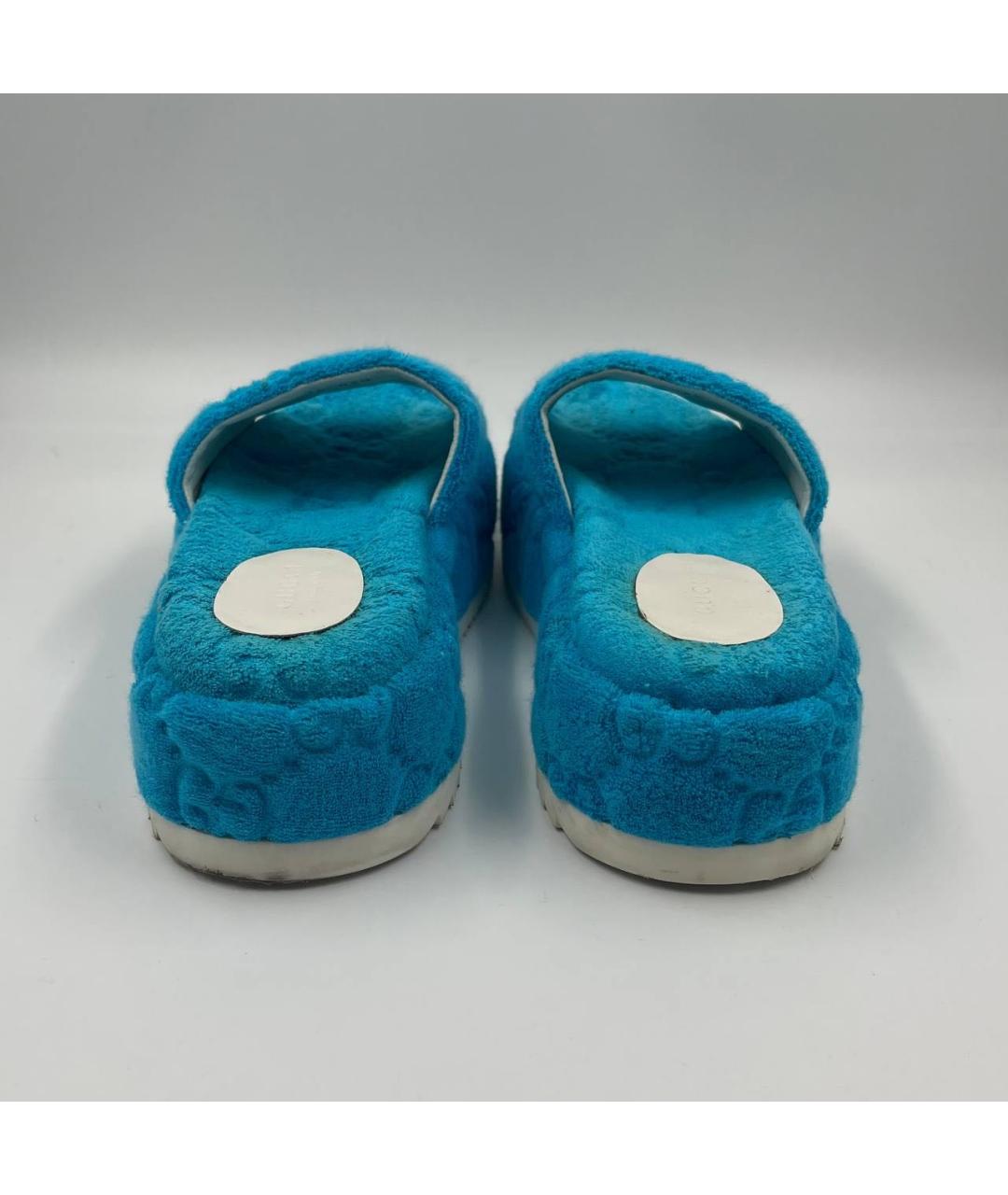 GUCCI Голубые шлепанцы, фото 5