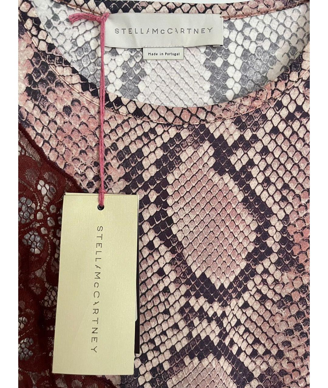 STELLA MCCARTNEY Бордовая хлопковая футболка, фото 3
