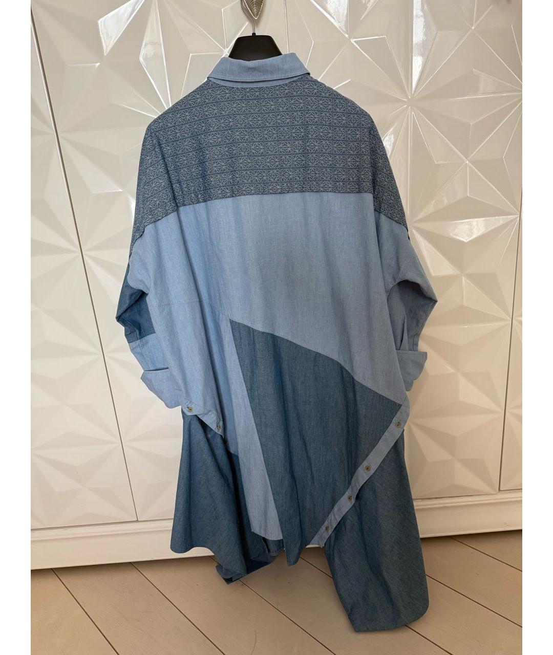 LOEWE Голубое хлопковое повседневное платье, фото 2