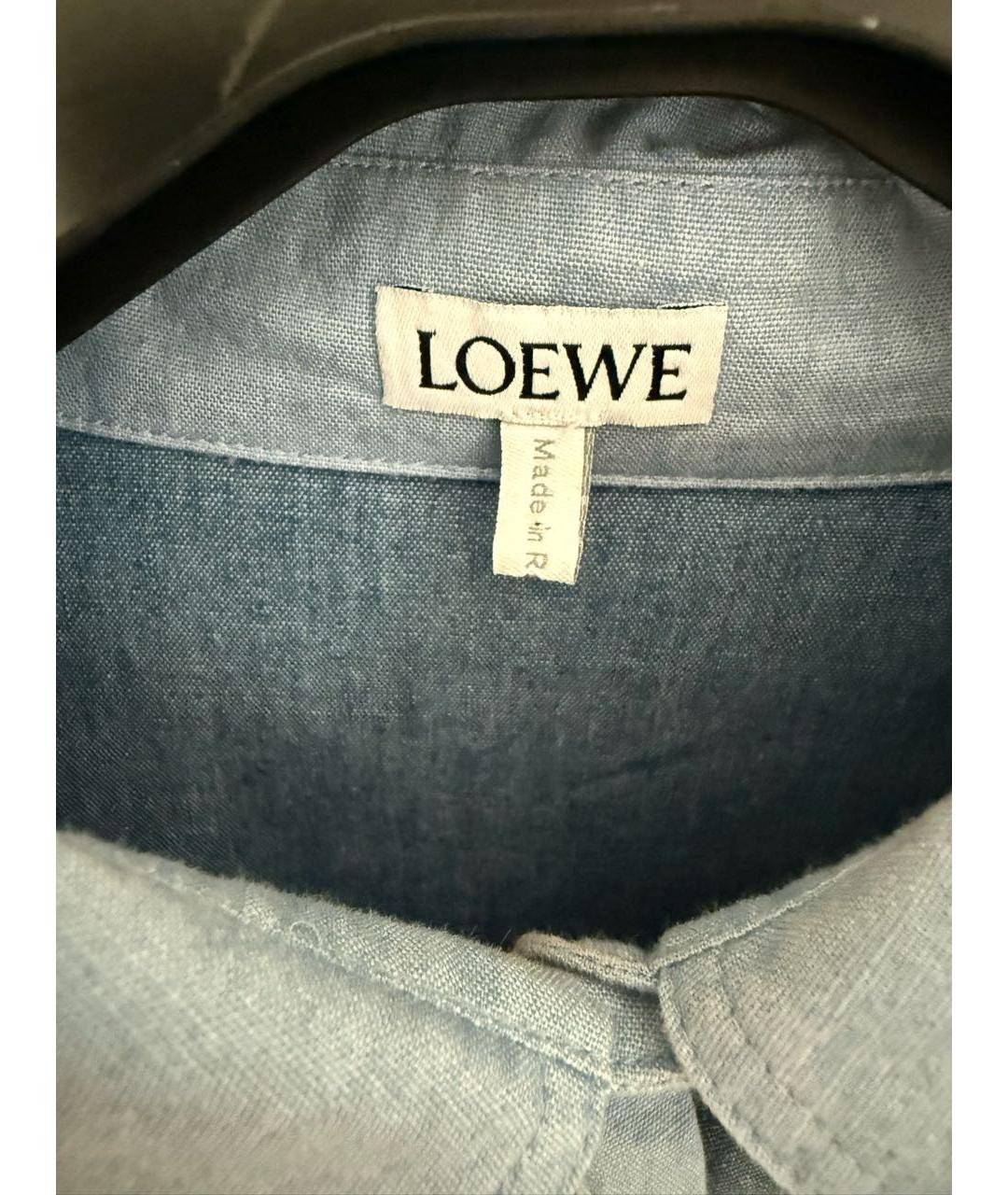 LOEWE Голубое хлопковое повседневное платье, фото 3