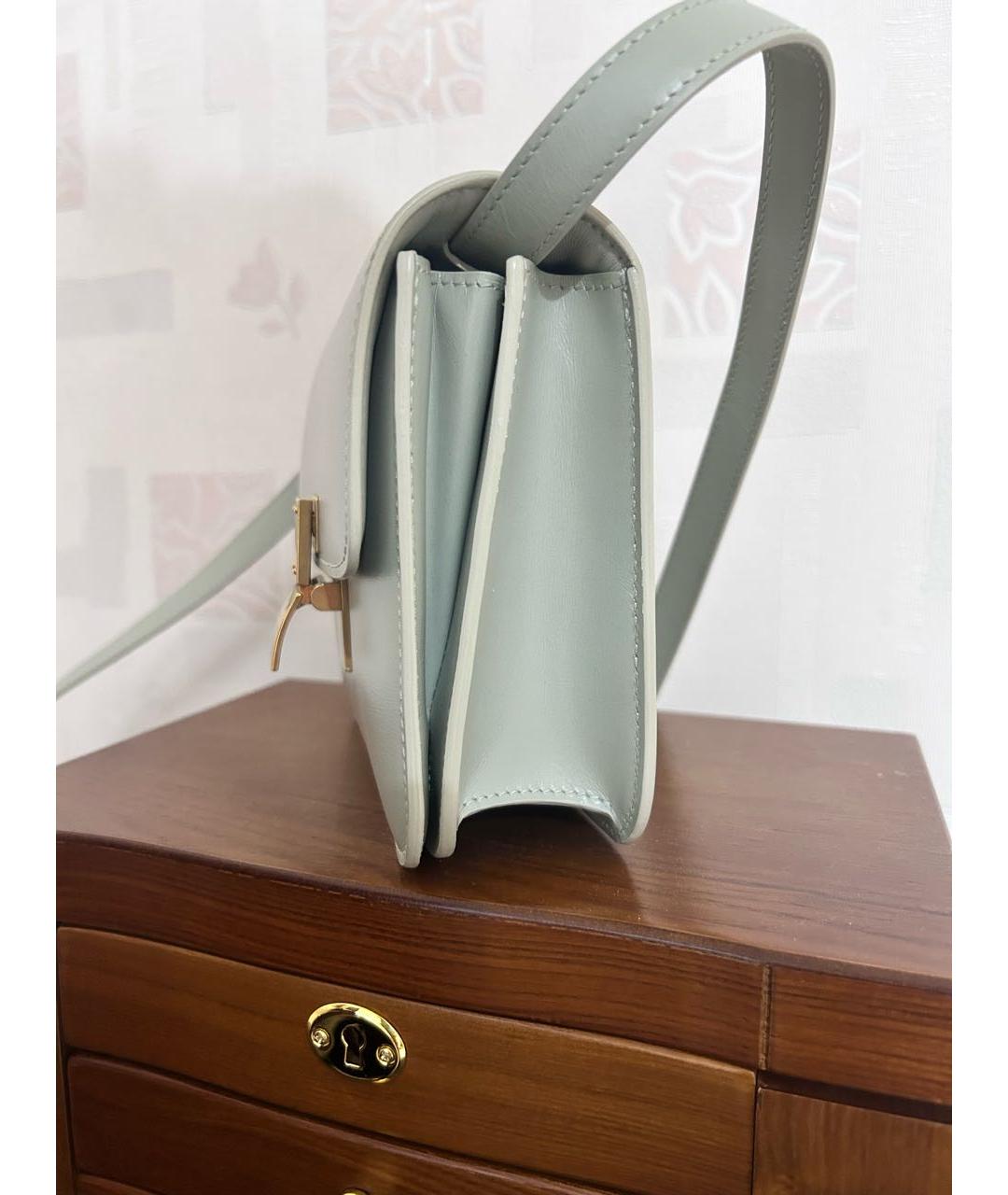 CELINE Салатовая кожаная сумка через плечо, фото 2