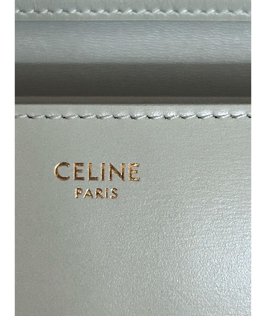 CELINE Салатовая кожаная сумка через плечо, фото 6