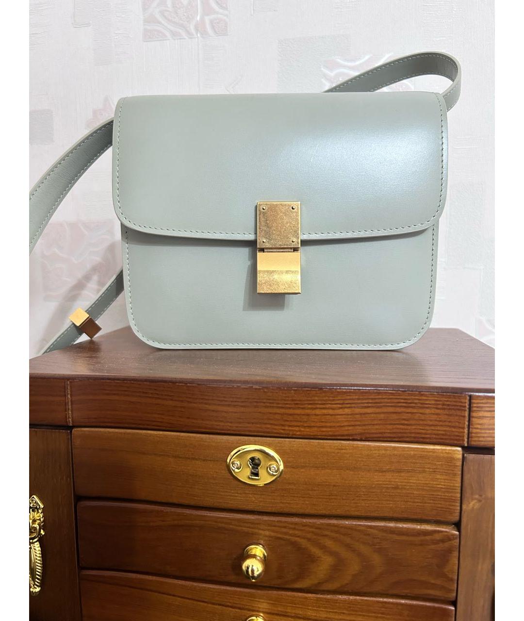 CELINE Салатовая кожаная сумка через плечо, фото 7