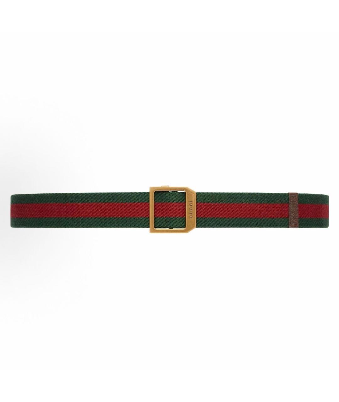 GUCCI Зеленый пелетеный ремень, фото 2
