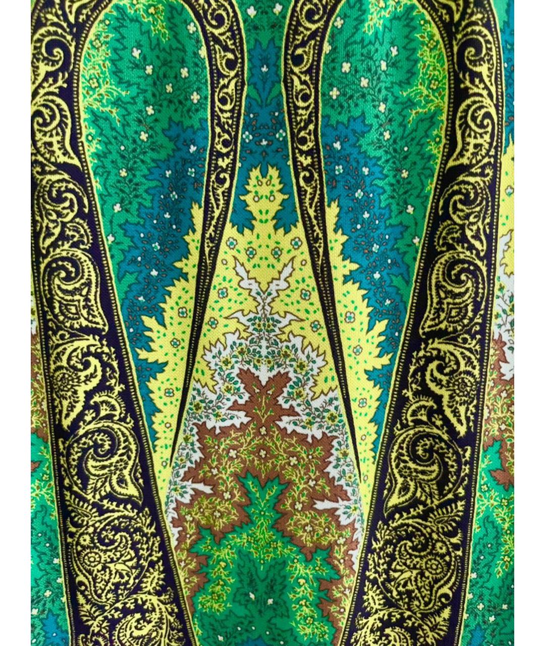 ETRO Зеленая вискозная юбка миди, фото 4