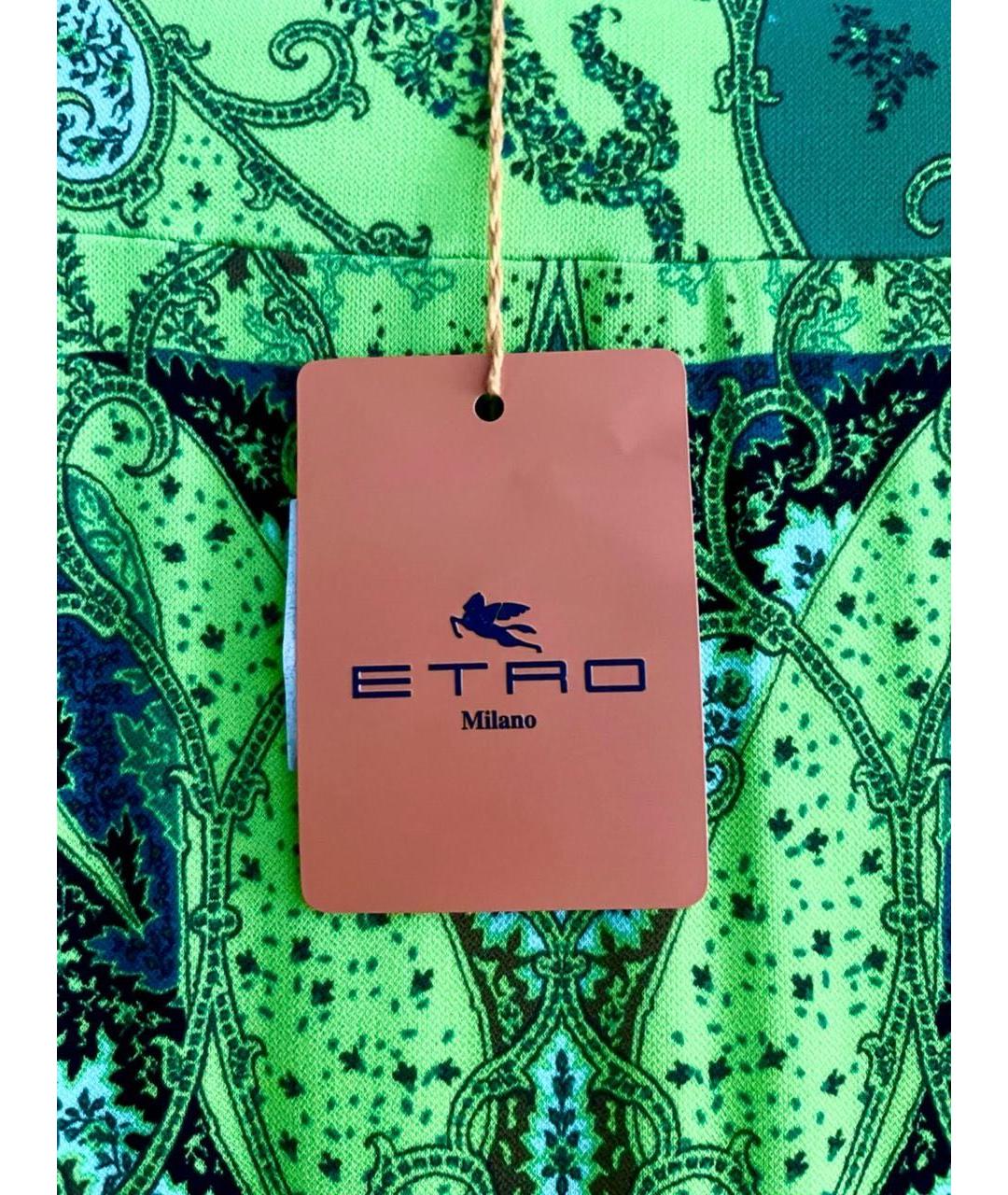 ETRO Зеленая вискозная юбка миди, фото 3