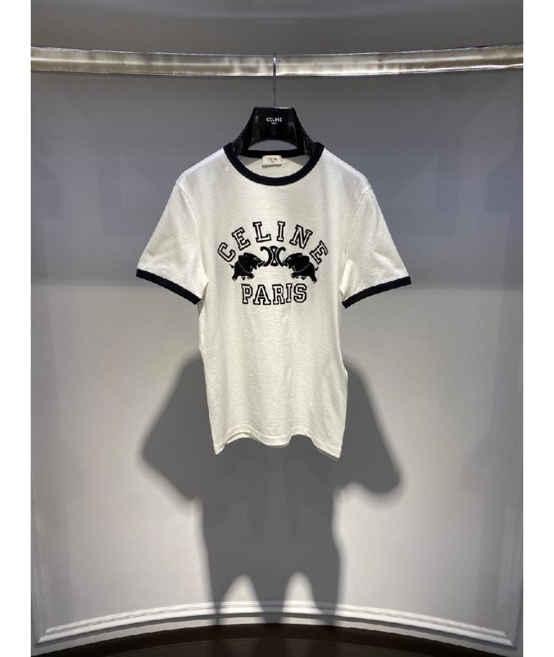 CELINE Белая футболка, фото 2