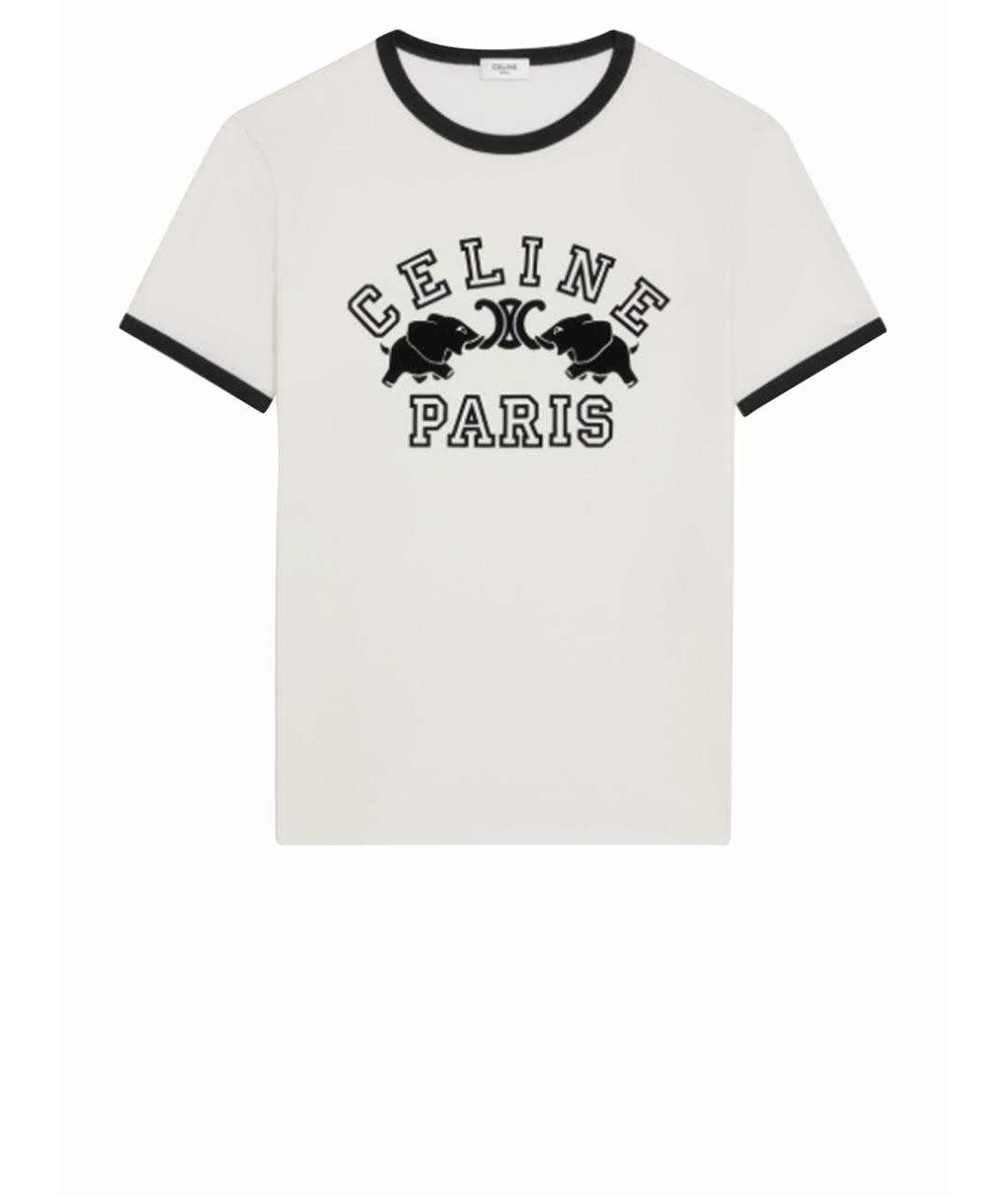 CELINE Белая футболка, фото 1