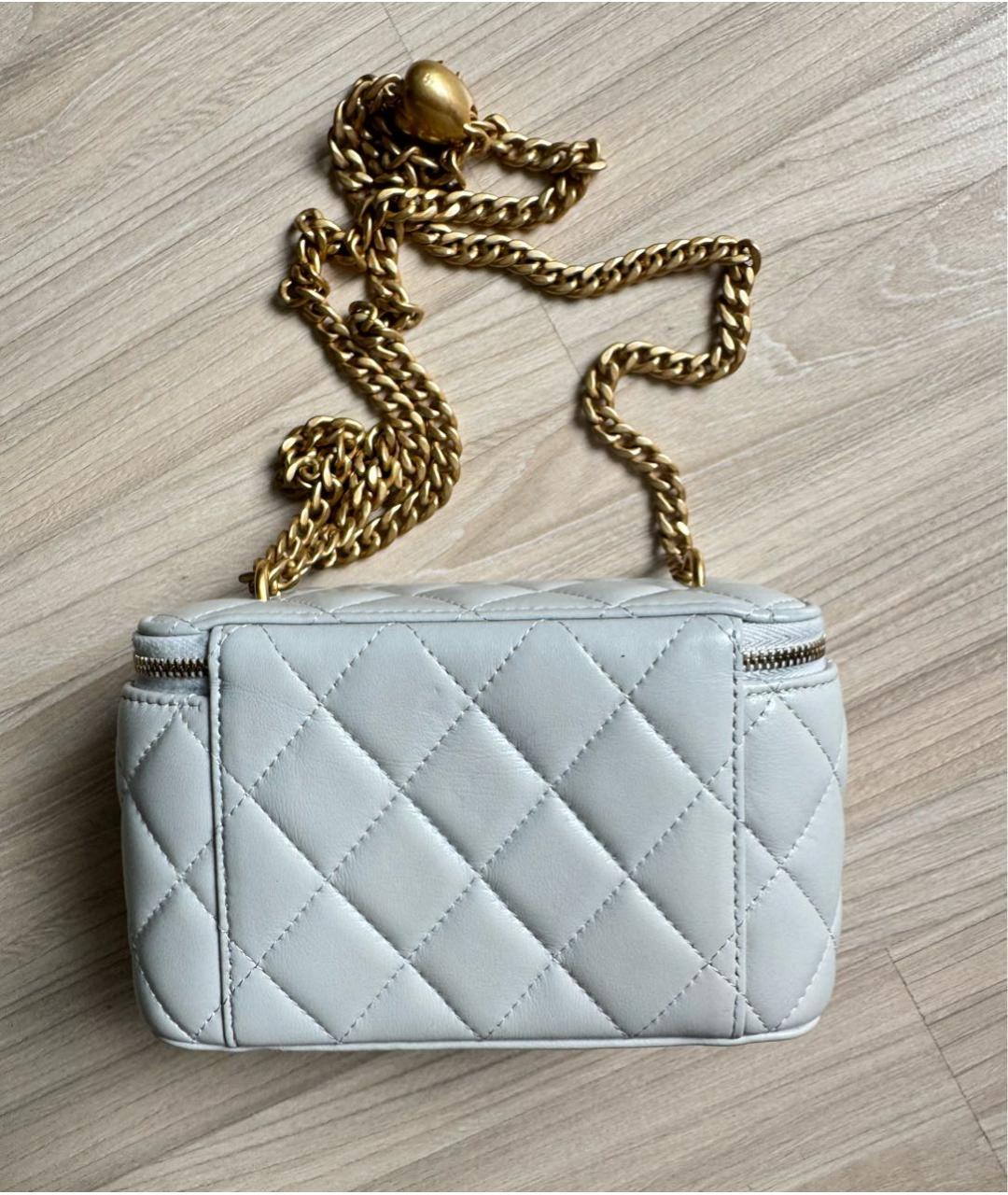 CHANEL Голубая кожаная сумка через плечо, фото 2