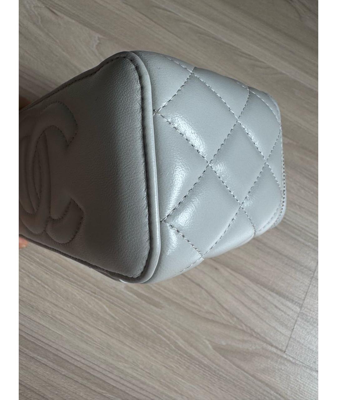 CHANEL Голубая кожаная сумка через плечо, фото 3