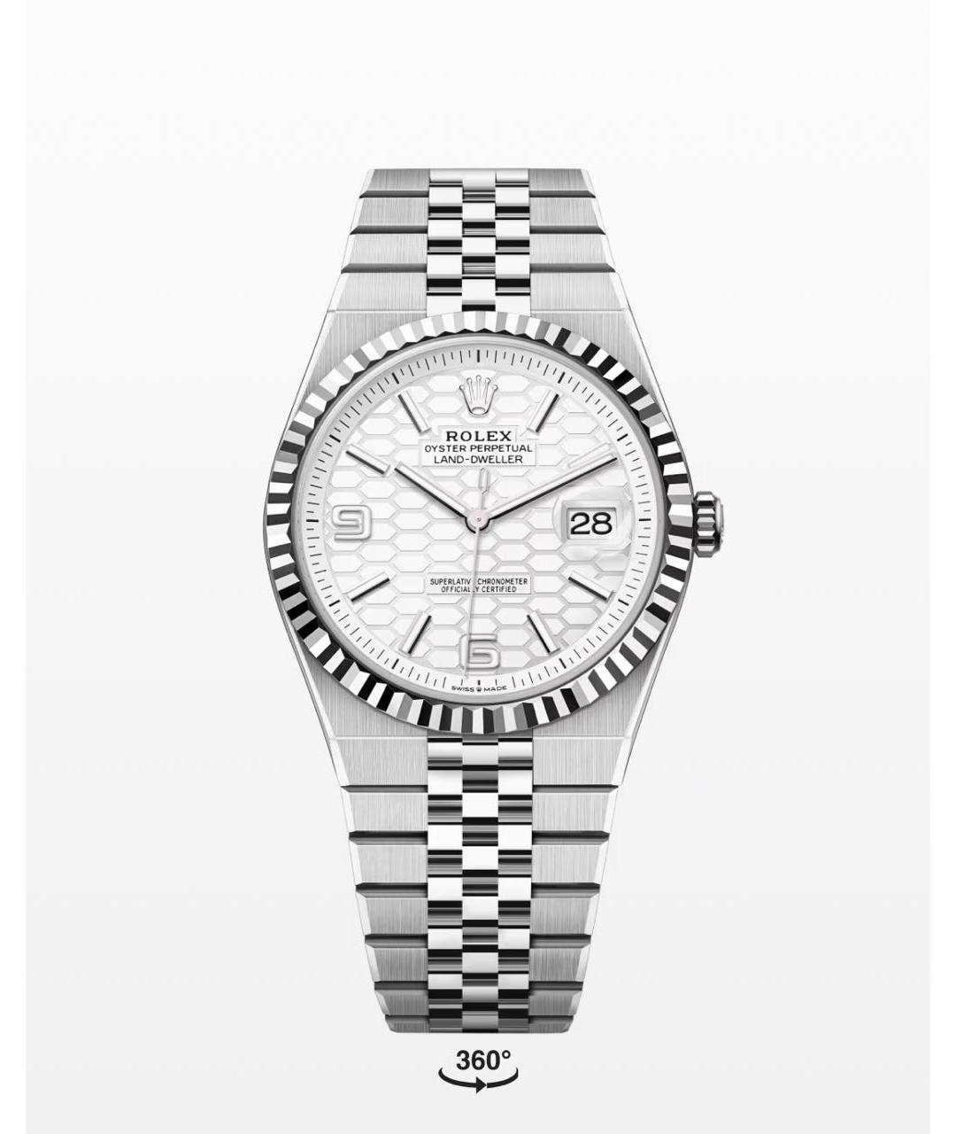 ROLEX Белые часы из белого золота, фото 3