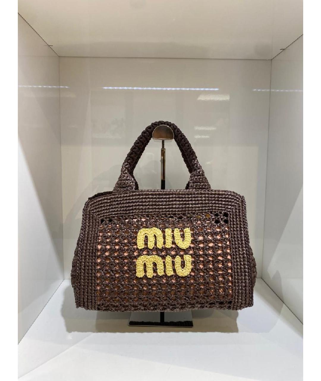 MIU MIU Коричневая сумка с короткими ручками, фото 3