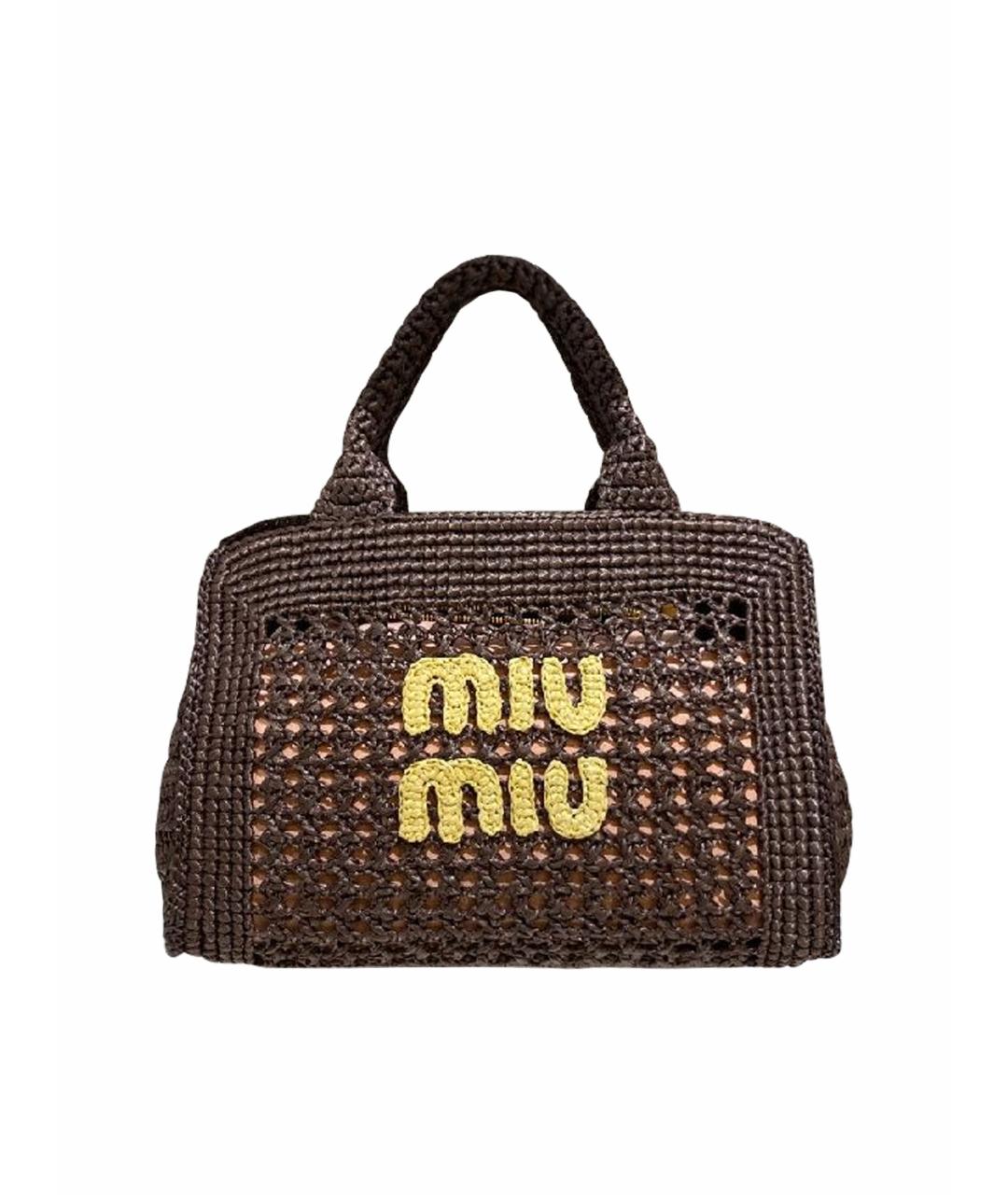 MIU MIU Коричневая сумка с короткими ручками, фото 1