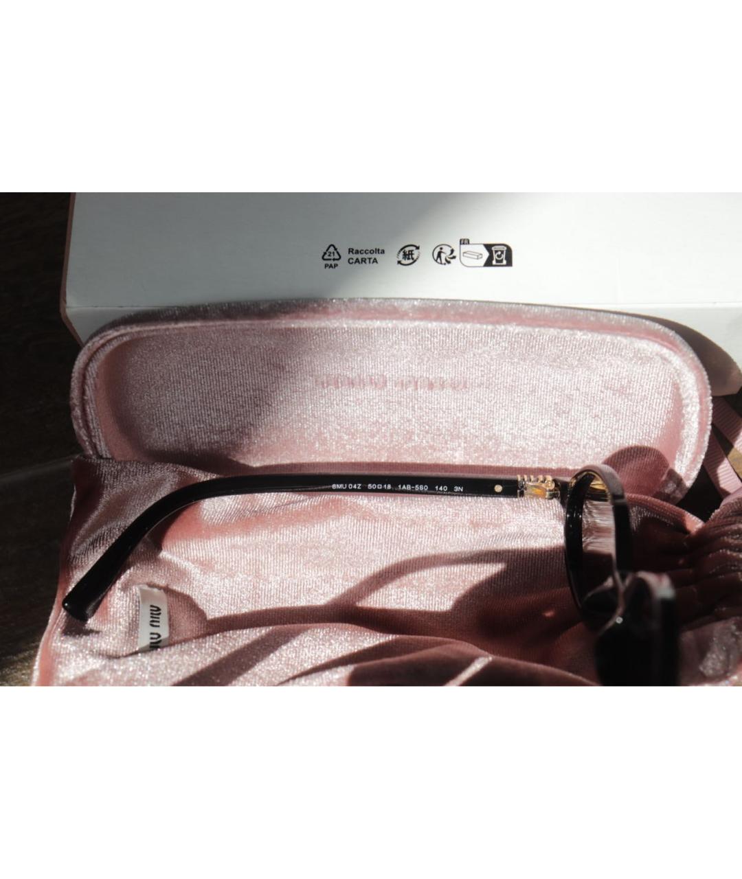 MIU MIU Черные пластиковые солнцезащитные очки, фото 8
