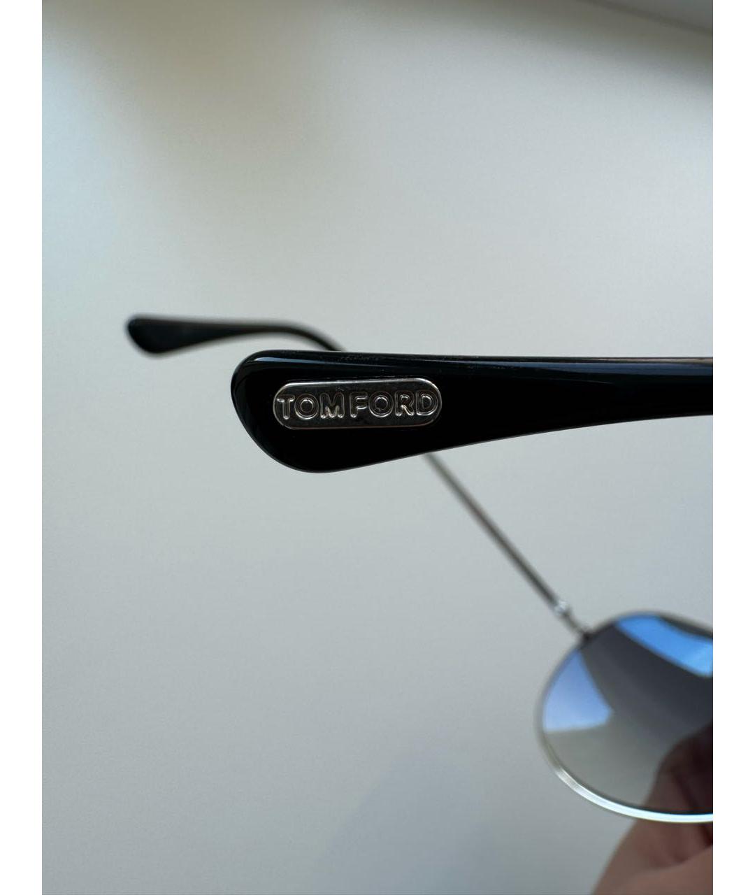 TOM FORD Серебряные металлические солнцезащитные очки, фото 8