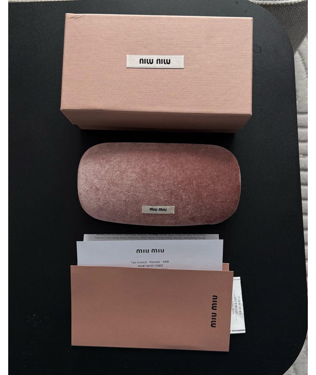 MIU MIU Черные пластиковые солнцезащитные очки, фото 4