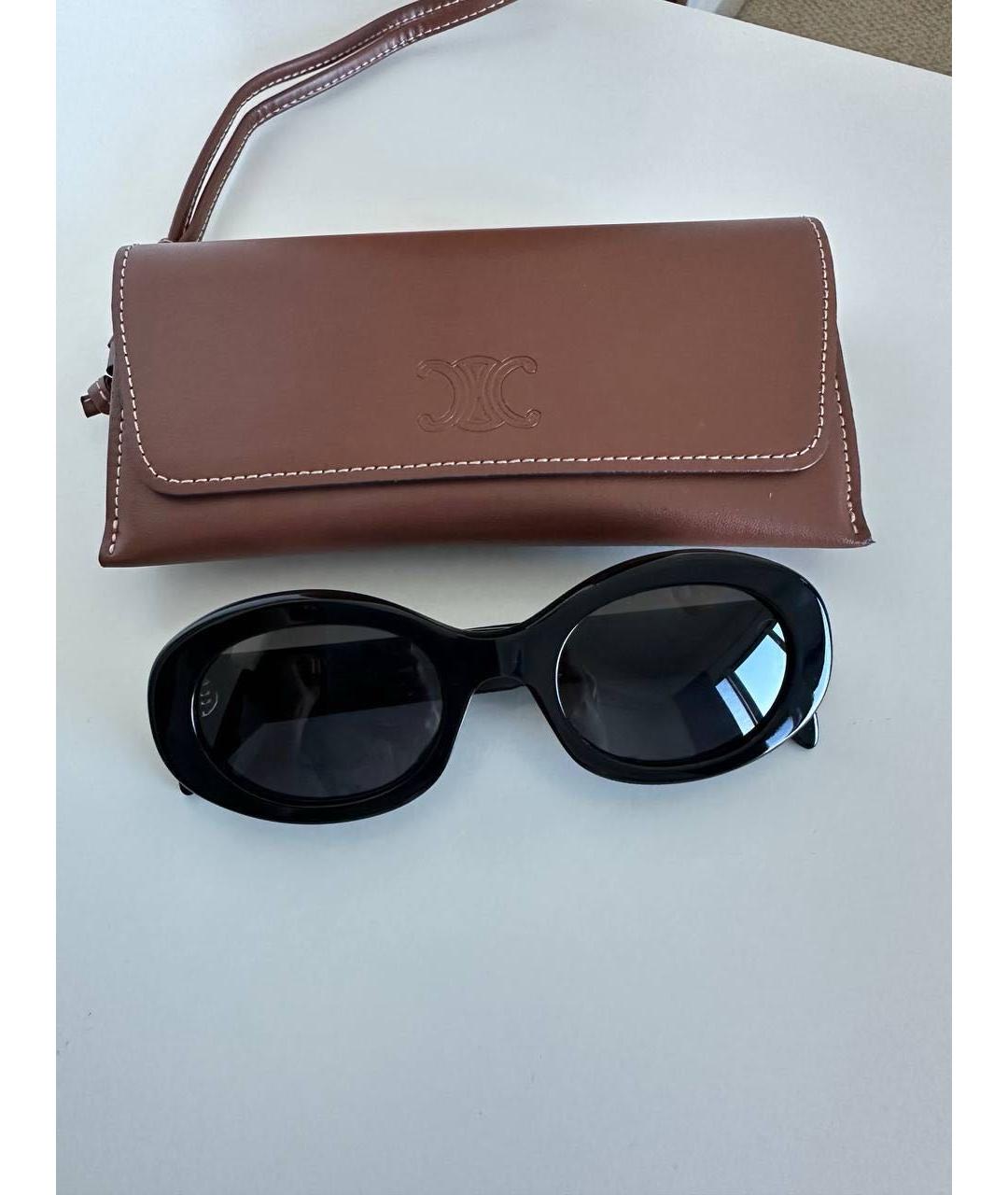 CELINE Черные пластиковые солнцезащитные очки, фото 5