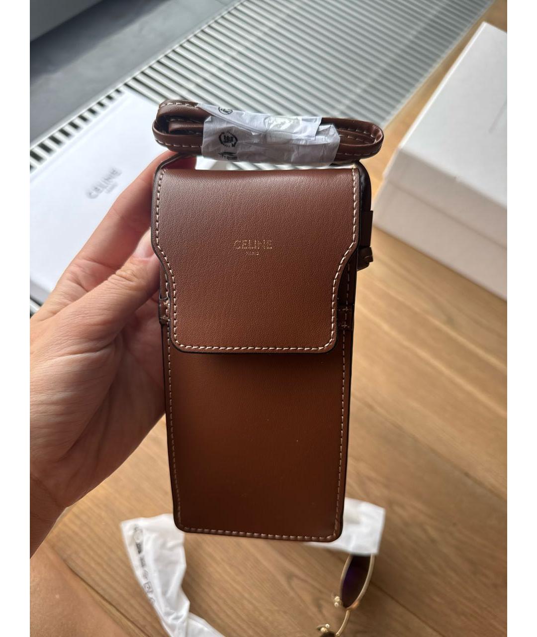 CELINE Золотые металлические солнцезащитные очки, фото 5