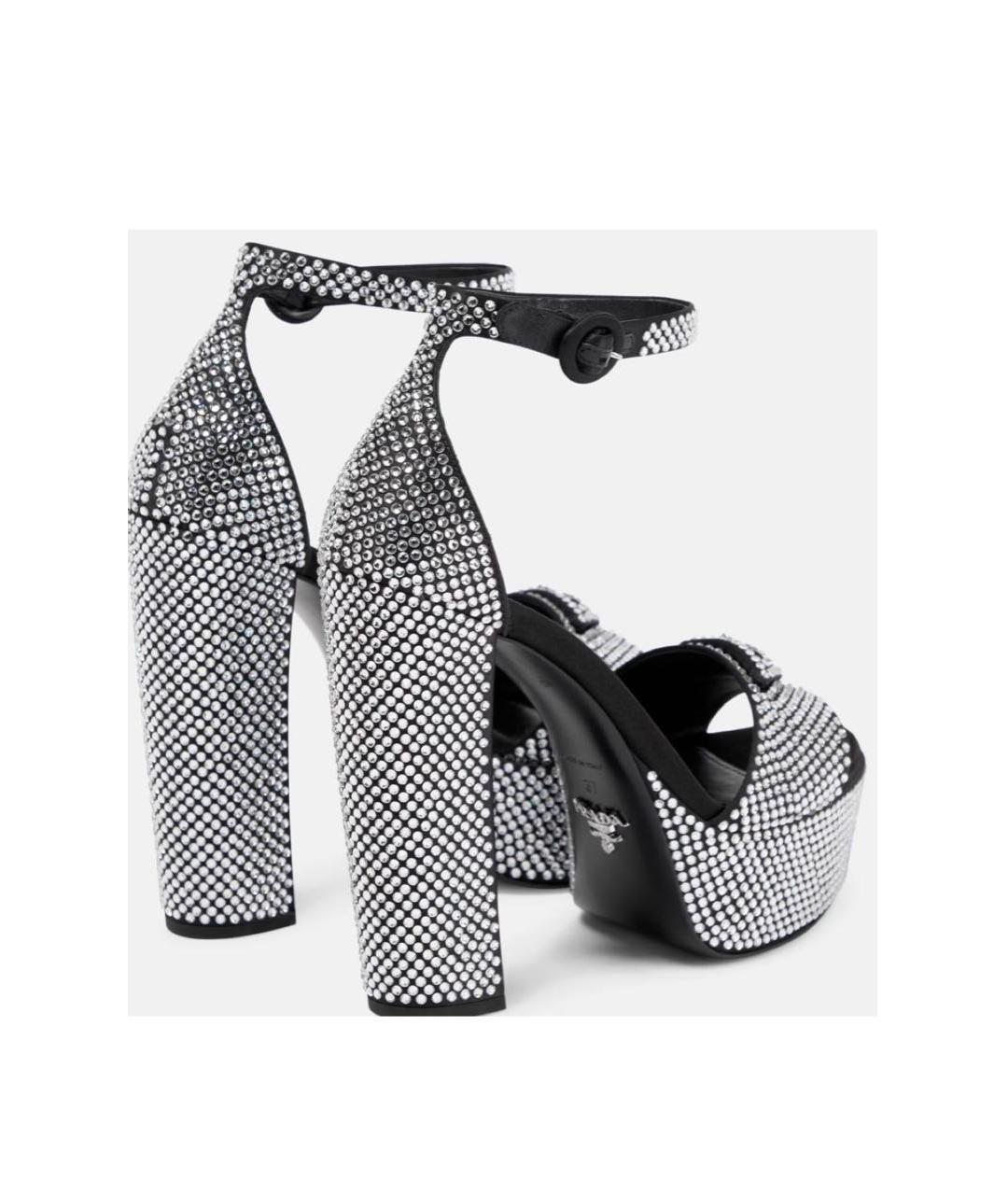 PRADA Серебряные босоножки, фото 4