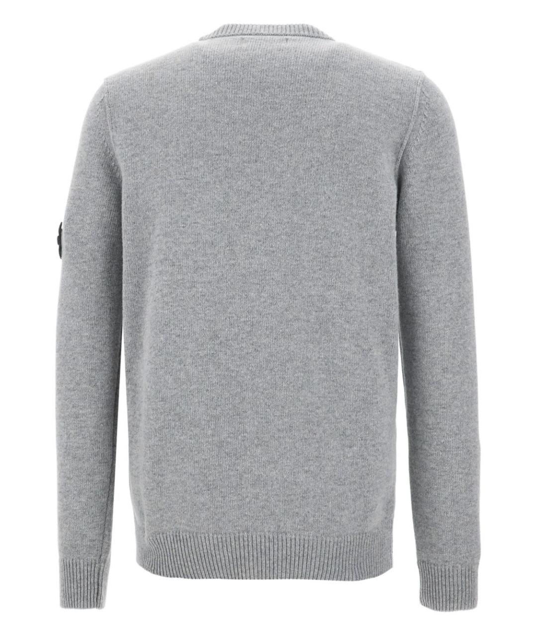STONE ISLAND Серый шерстяной джемпер / свитер, фото 2