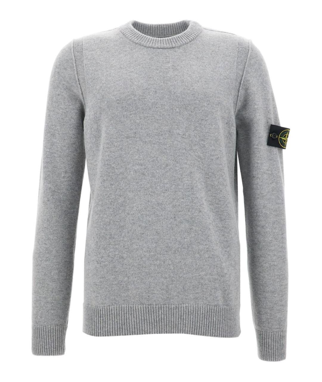 STONE ISLAND Серый шерстяной джемпер / свитер, фото 1