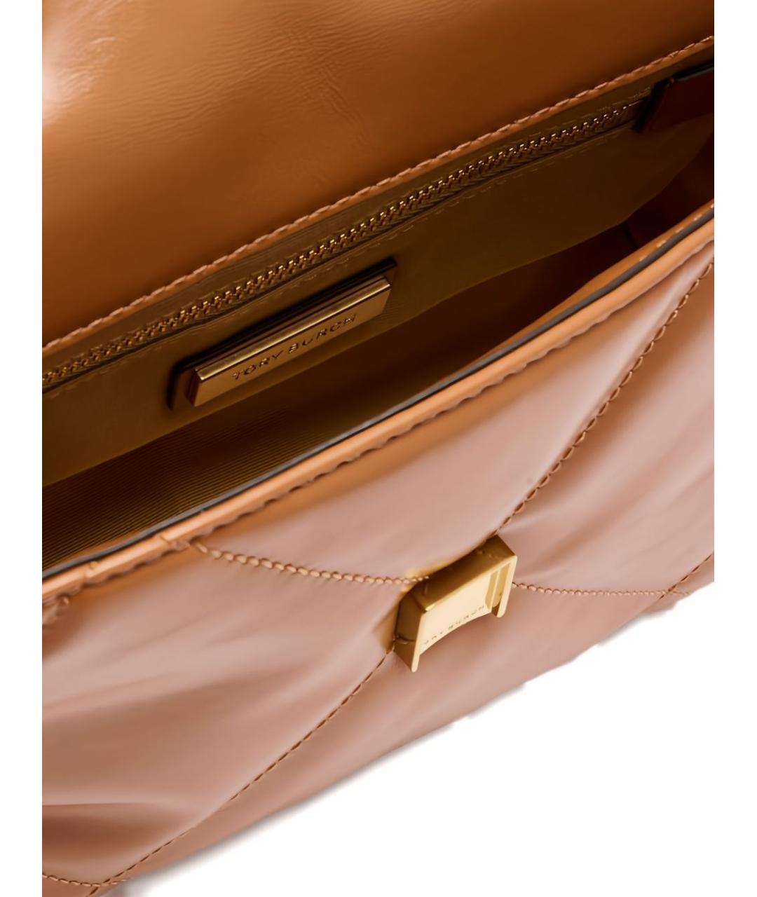 TORY BURCH Коричневая кожаная сумка через плечо, фото 4