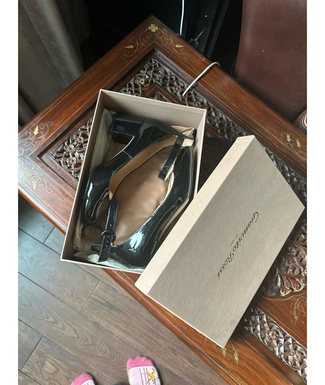 GIANVITO ROSSI Черные туфли из лакированной кожи, фото 8