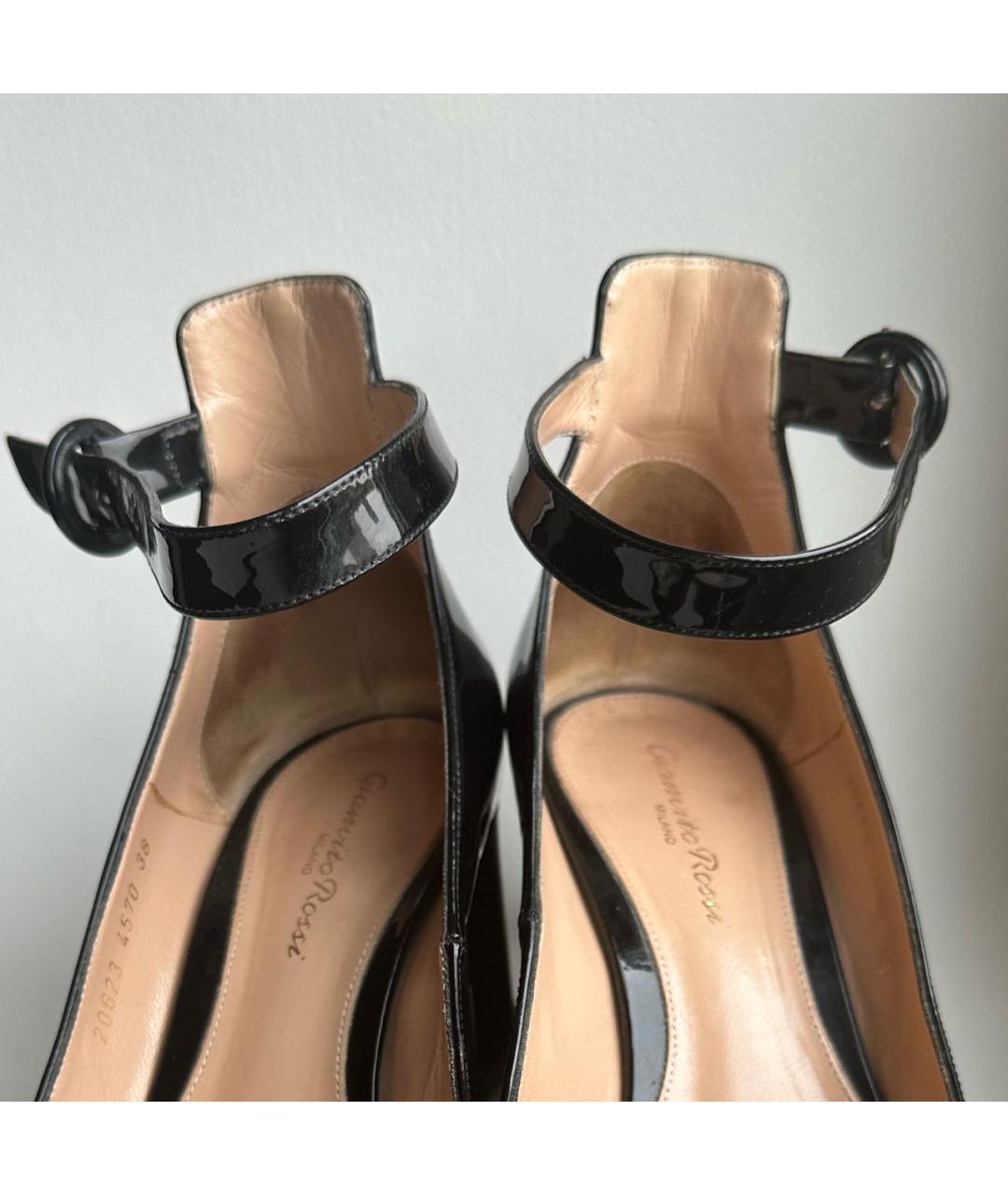 GIANVITO ROSSI Черные туфли из лакированной кожи, фото 6