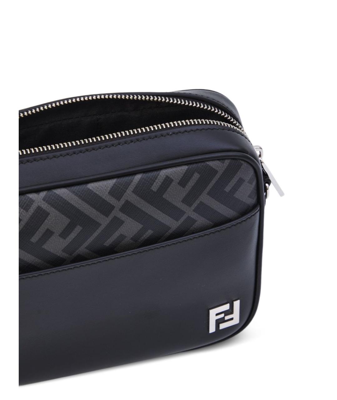 FENDI Черная кожаная сумка на плечо, фото 2