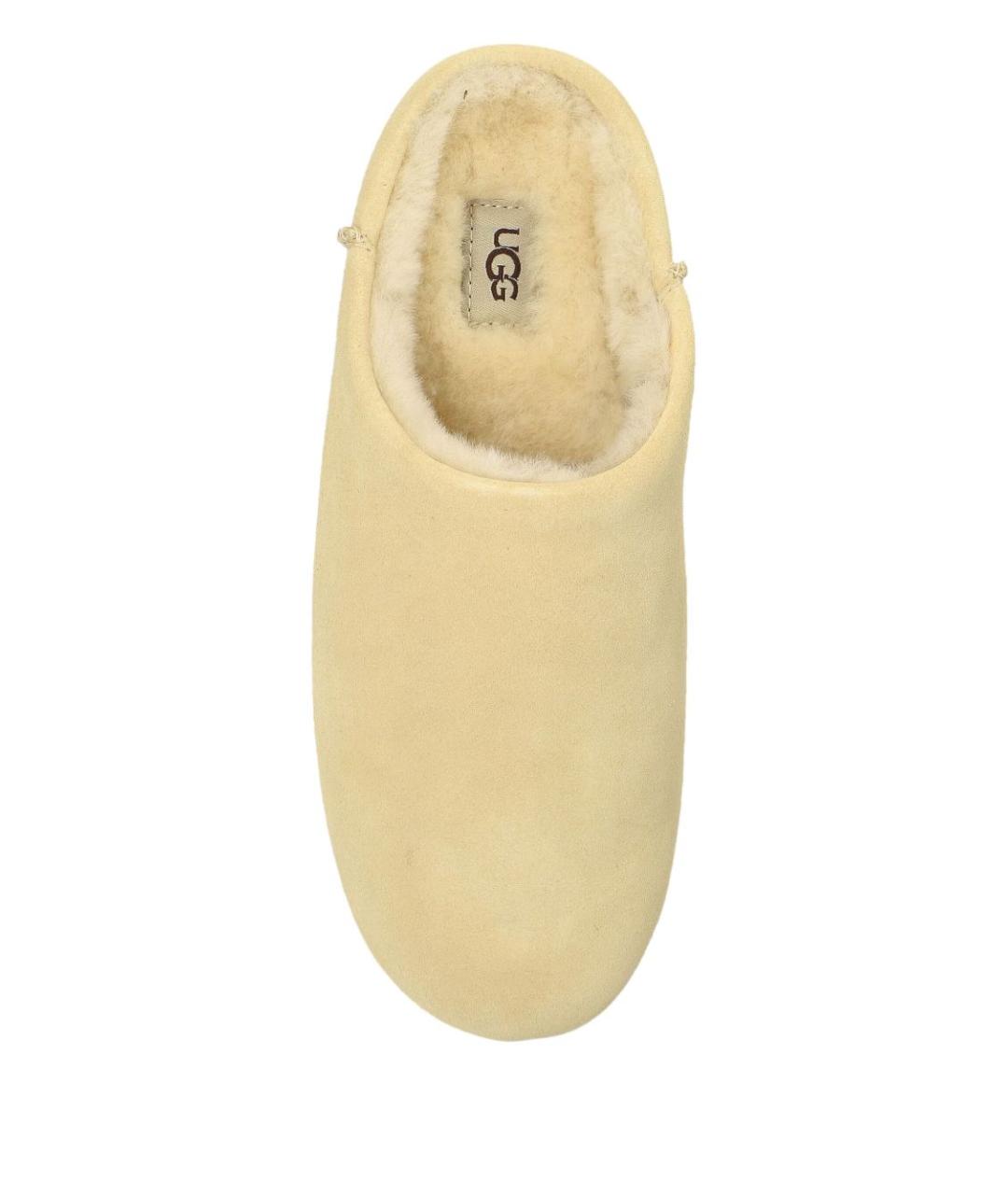 UGG AUSTRALIA Бежевые замшевые сабо, фото 3