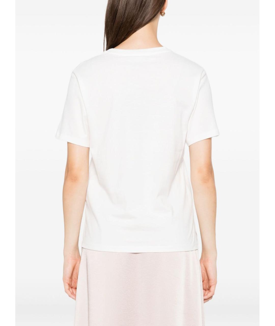 WEEKEND MAX MARA Белая хлопковая футболка, фото 2