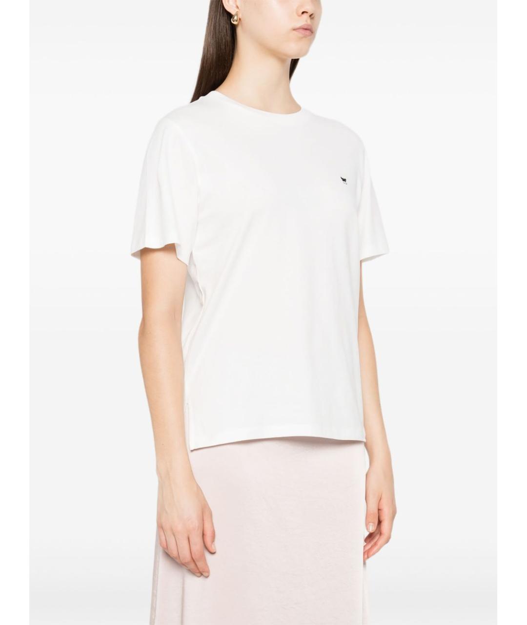 WEEKEND MAX MARA Белая хлопковая футболка, фото 5