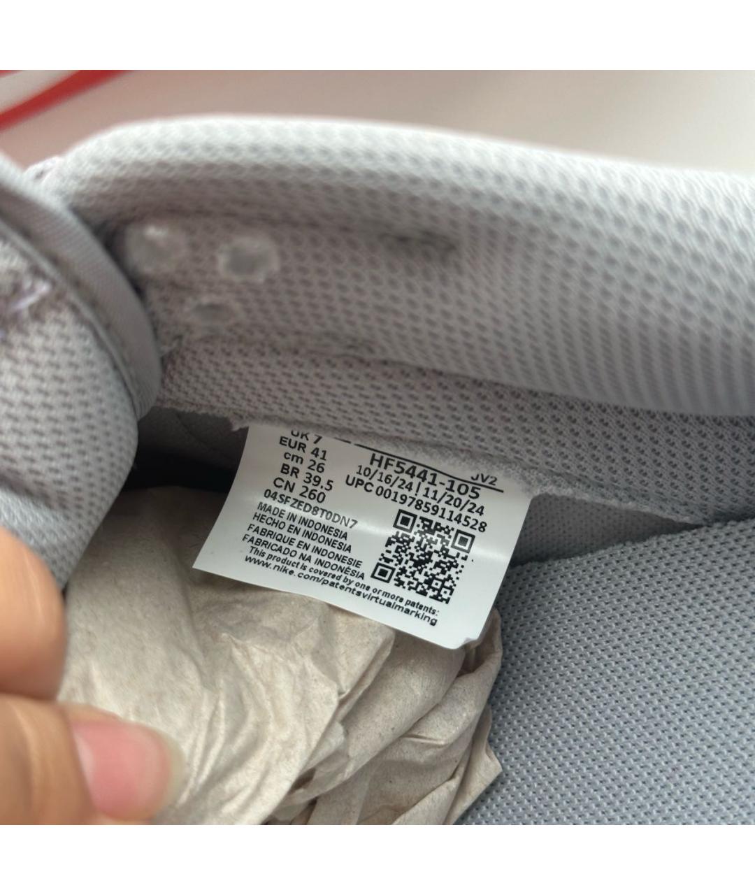 NIKE Серые кожаные низкие кроссовки / кеды, фото 5