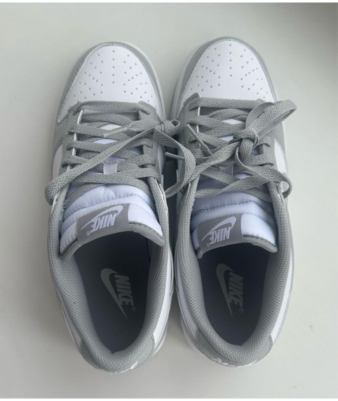 NIKE Серые кожаные низкие кроссовки / кеды, фото 3