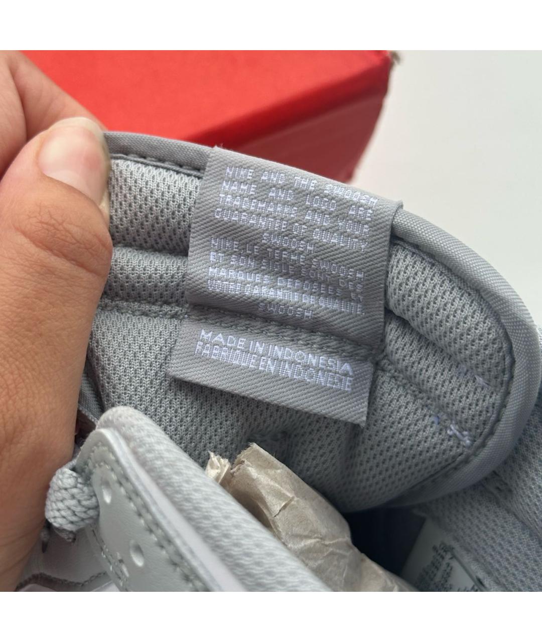 NIKE Серые кожаные низкие кроссовки / кеды, фото 7