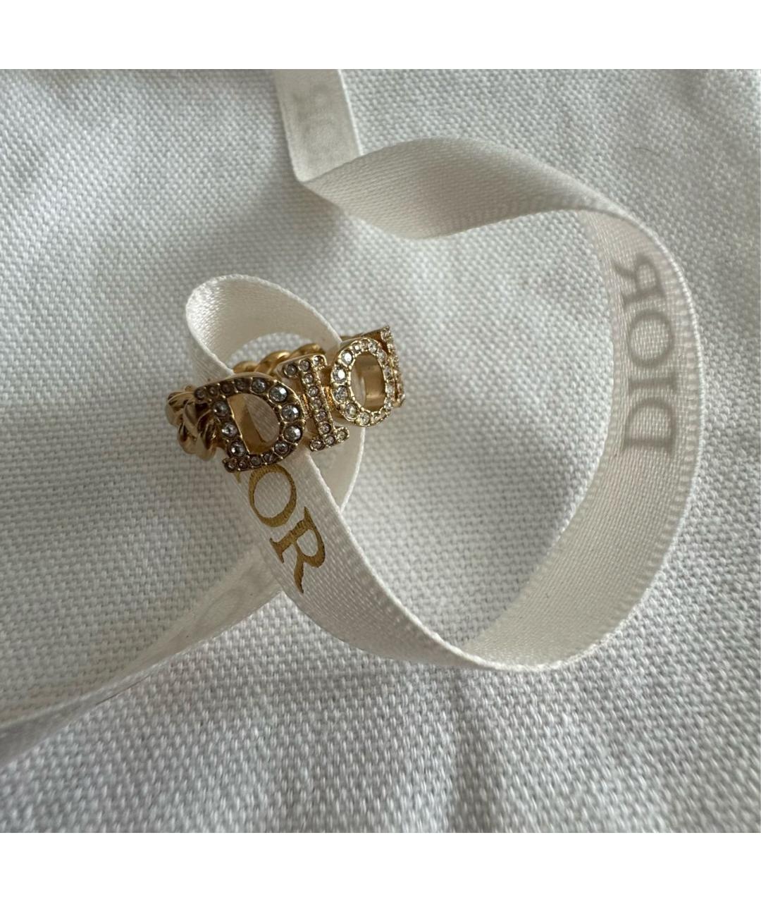 CHRISTIAN DIOR Золотое металлическое кольцо, фото 3