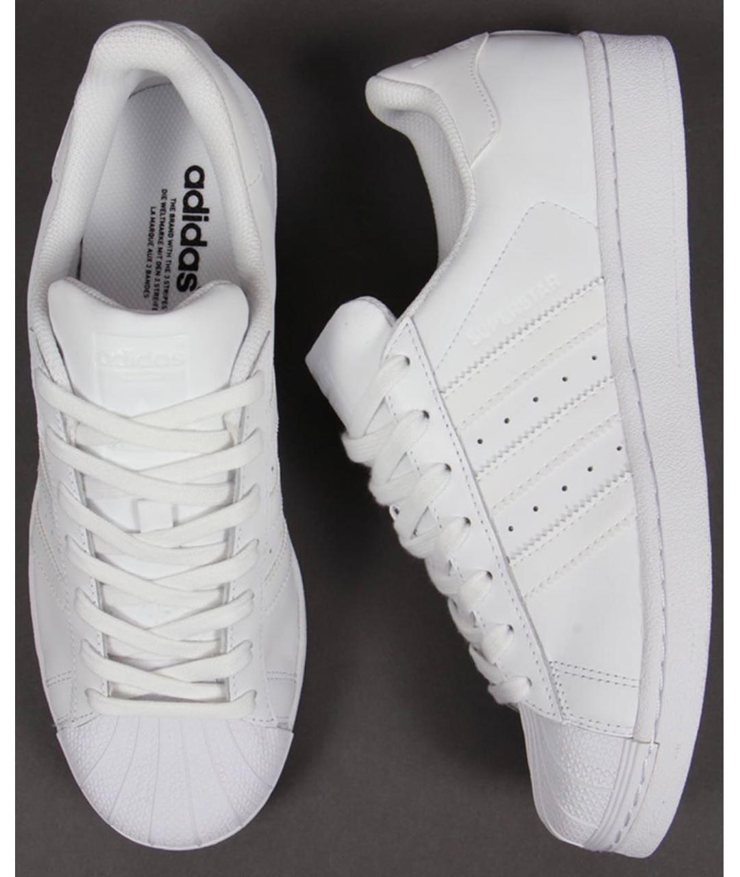 ADIDAS Белые кожаные низкие кроссовки / кеды, фото 2