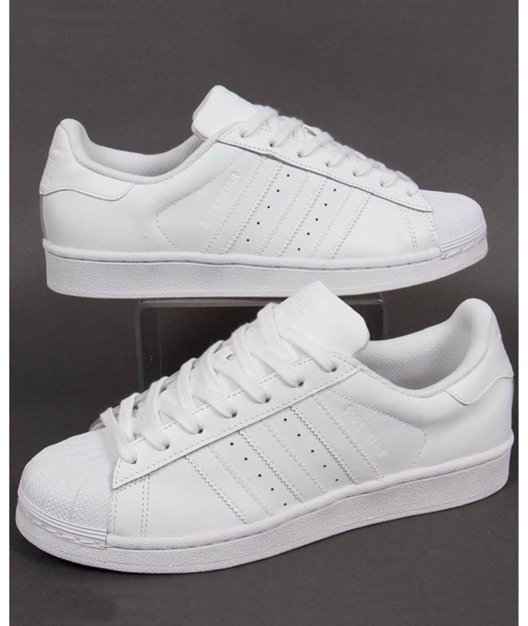 ADIDAS Белые кожаные низкие кроссовки / кеды, фото 3