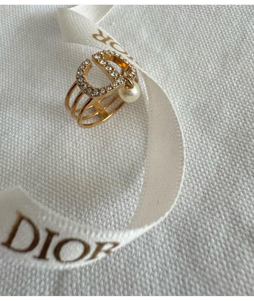 CHRISTIAN DIOR Золотое металлическое кольцо, фото 2