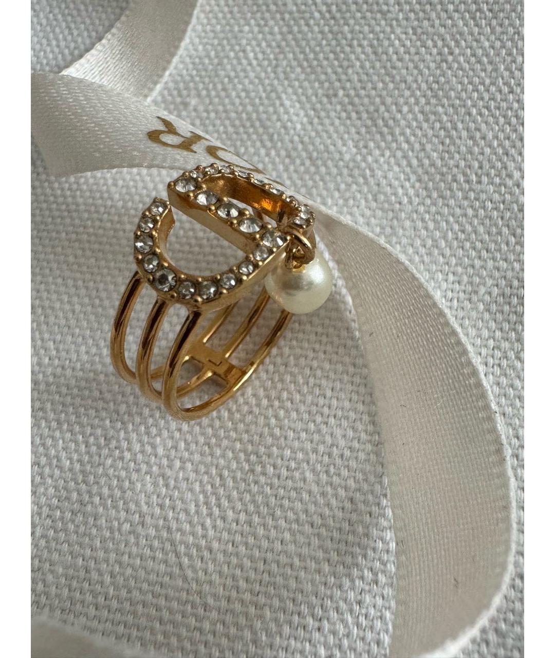 CHRISTIAN DIOR Золотое металлическое кольцо, фото 3