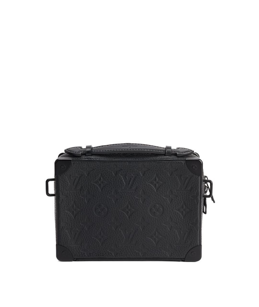 LOUIS VUITTON Черная кожаная сумка через плечо, фото 3