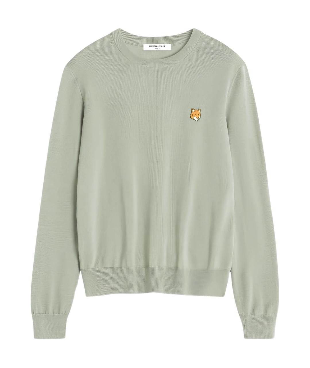 MAISON KITSUNE Зеленый шерстяной джемпер / свитер, фото 1