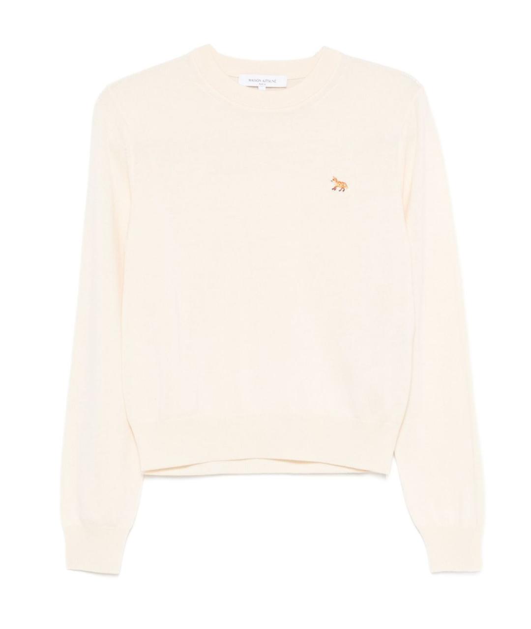 MAISON KITSUNE Бежевый шерстяной джемпер / свитер, фото 1