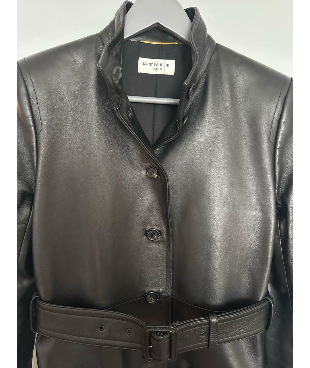 SAINT LAURENT Черная кожаная куртка, фото 4