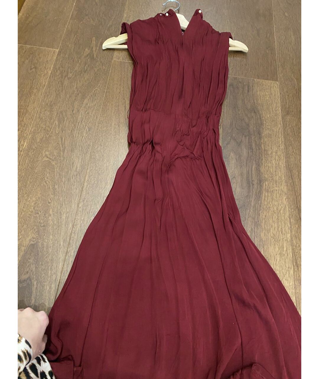 SANDRO Бордовое коктейльное платье, фото 3