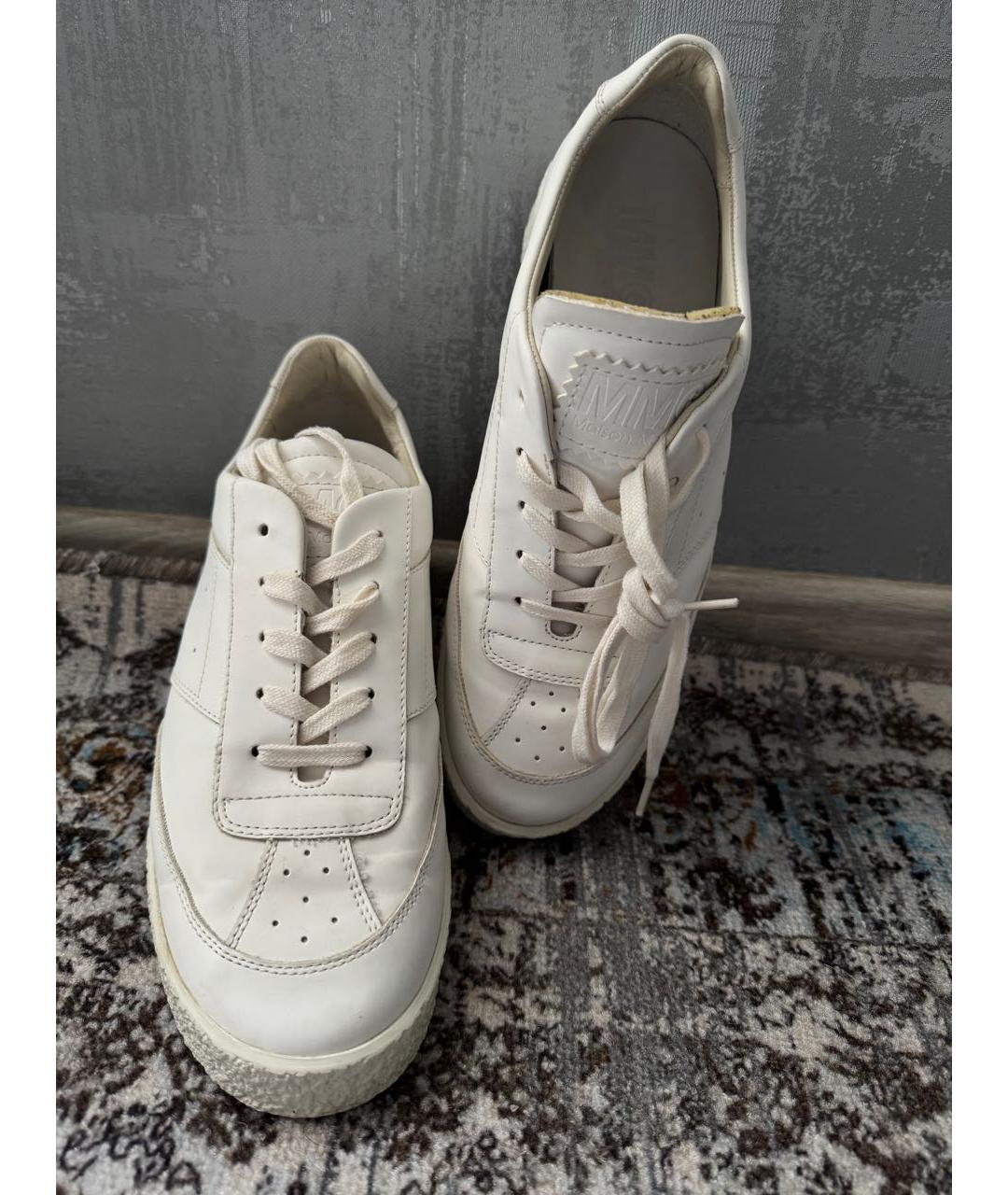 MM6 MAISON MARGIELA Белые кожаные кеды, фото 5