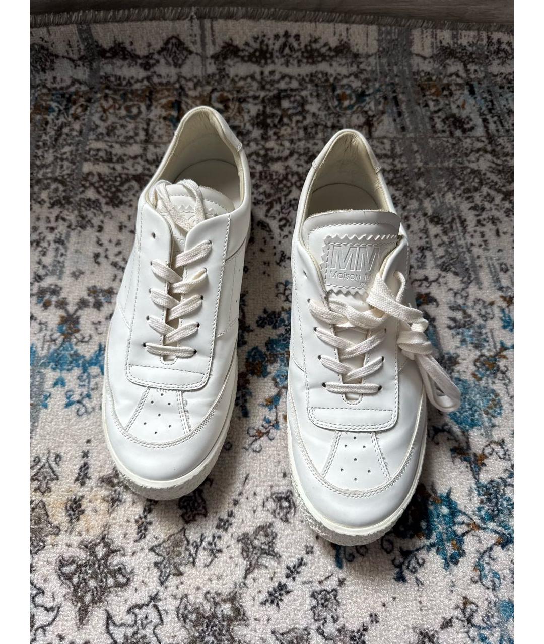 MM6 MAISON MARGIELA Белые кожаные кеды, фото 2