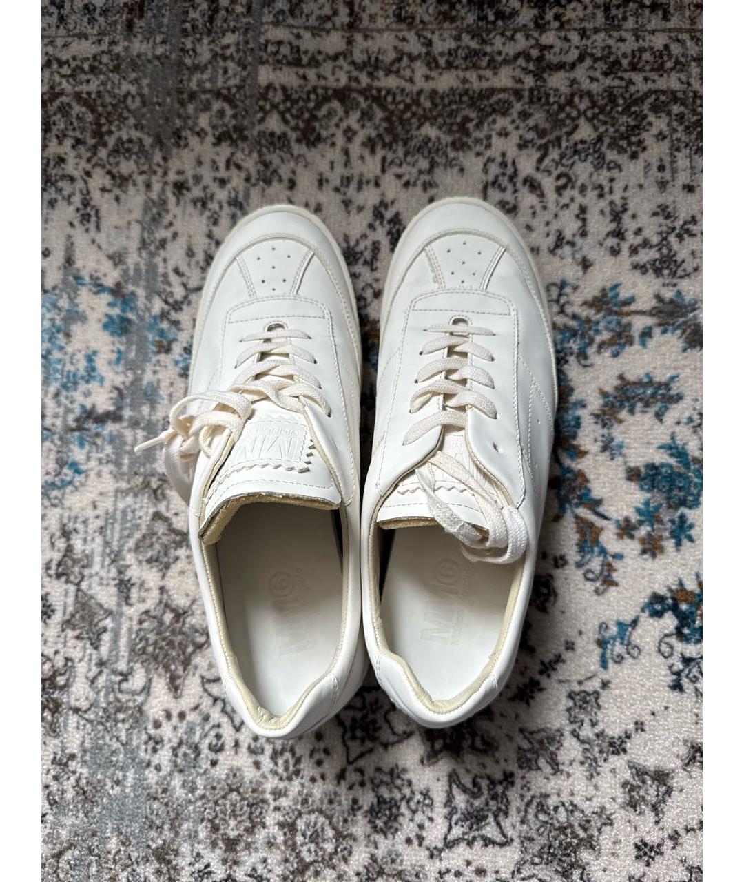 MM6 MAISON MARGIELA Белые кожаные кеды, фото 3
