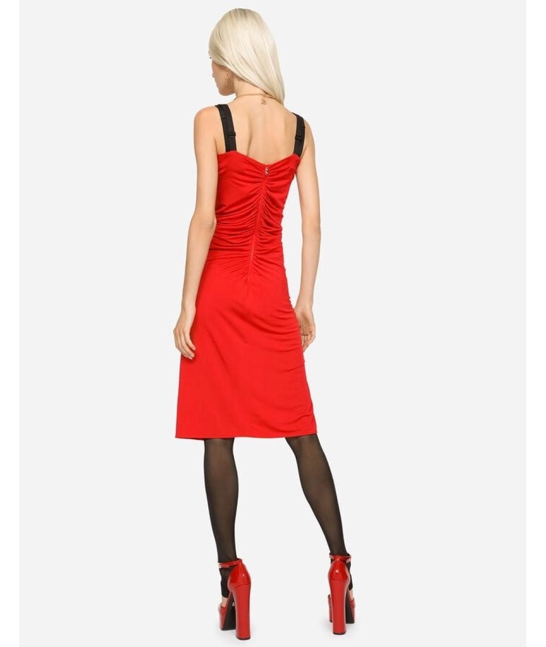 DOLCE&GABBANA Красное коктейльное платье, фото 4