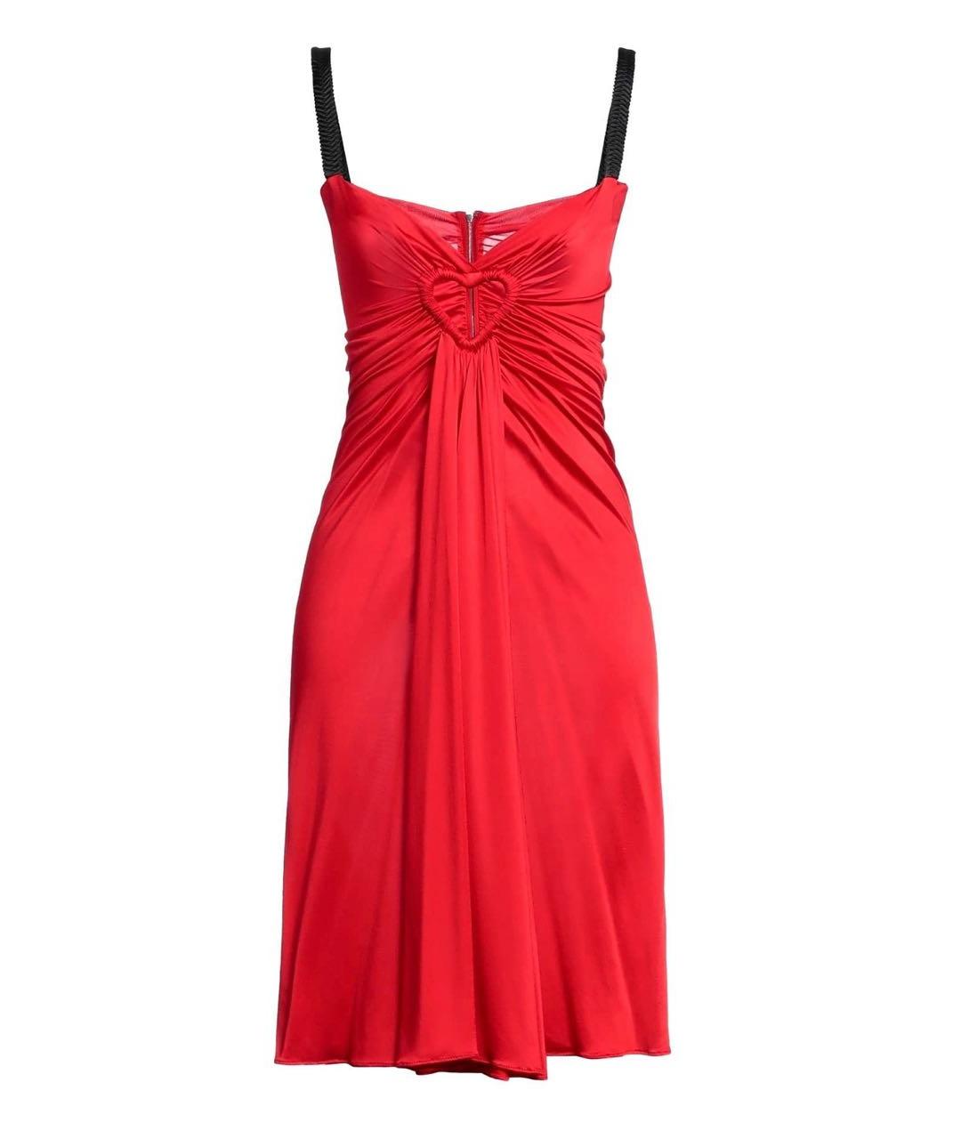 DOLCE&GABBANA Красное коктейльное платье, фото 5